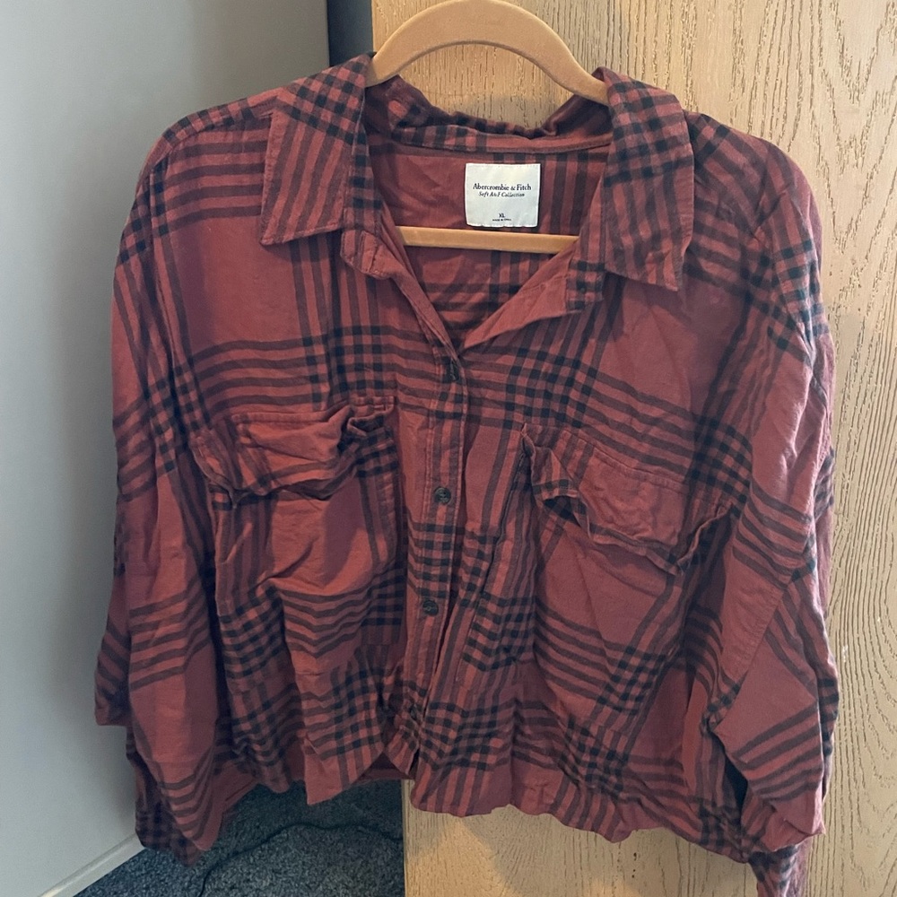 Abercrombie & Fitch Red Plaid Shirt